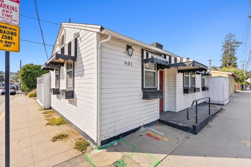 Welcome to your new home or office in the City of Santa Cruz. This charming 1-bedroom, 1.5-bathroom home offers unparalleled flexibility, a generous living experience with 1,095 square feet, and a kitchen designed to maximize functionality and ease. The home features gas heating with a wall furnace and convenient laundry facilities. The attached 2-car garage features a dedicated office space - perfect for running a home-based business, creating a professional workspace, generating rental income, or providing parking and extra storage.   Currently configured as a charming 1-bedroom, 1.5-bathroom single-family residence, this property's CC - Community Commercial zoning opens doors to numerous possibilities for live/work arrangements, professional offices, or mixed-use applications. This property represents an opportunity own flexible real estate in Santa Cruz, whether you're an entrepreneur seeking live/work space, an investor exploring mixed-use potential, or simply looking for a home with built-in office capabilities. The current residential use provides immediate occupancy while the commercial zoning ensures long-term value and adaptability.