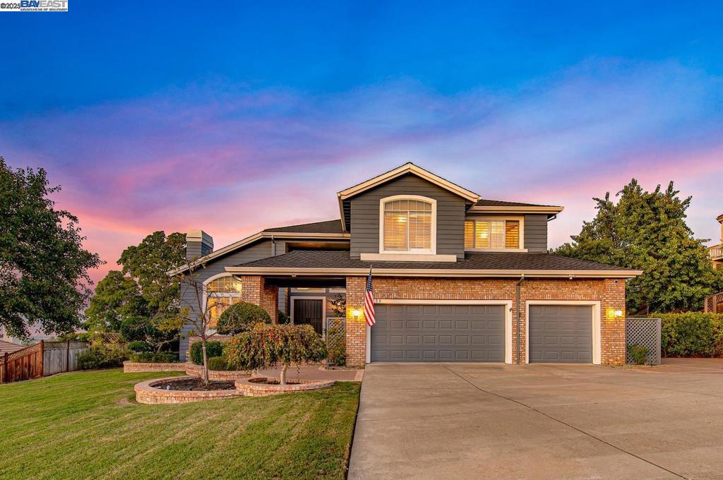 Welcome to Kottinger Ranch. This beautifully cared-for residence offers luxurious living with sweeping panoramic views of the surrounding hills. Step into an impressive foyer that opens to a formal living and dining area, featuring soaring ceilings, French doors, and an elegant fireplace. Freshly updated with all-new interior paint, this home also features a newer roof and HVAC system. Kitchen w/ stainless steel appliances, granite counters, center island and built-in seating—all overlooking stunning vistas of Mount Diablo. A main-level guest suite includes an en-suite bathroom. Upstairs, the expansive primary suite is a true retreat, complete with a fireplace, sitting area, balcony and a spa-inspired bathroom featuring a freestanding soaking tub, large stall shower and heated towel warmer. Bedrooms two and three share an updated Jack-n-Jill bath while the fourth bedroom accesses the hall bath. Step outside to a backyard oasis with an outdoor kitchen gazebo with quartz heater and built-in BBQ. Relax in the sparkling pool and spa then enjoy an outdoor shower! HOA amenities include a clubhouse, swimming pool, tennis courts, playground, and hiking trails. Top Pleasanton schools. OPEN HOUSE Fri 9/19 10-1, Sat/Sun 9/20 & 9/21 1-4p