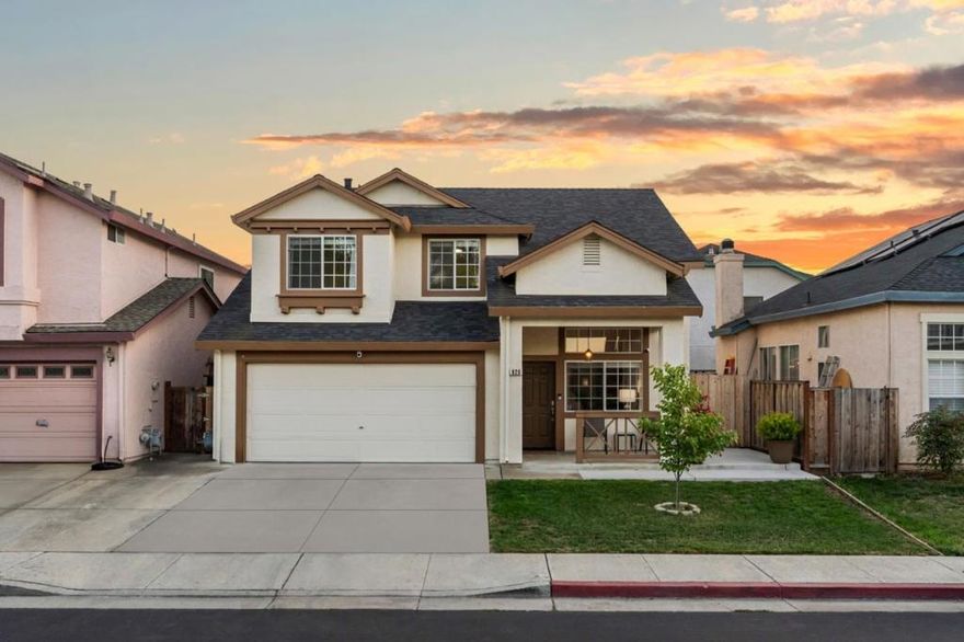 Welcome to 820 Woodcreek Way a beautifully maintained 4-bedroom, 2.5-bathroom home that radiates pride of ownership. Nestled in the highly sought-after Northwest Gilroy neighborhood, this spacious two-story residence offers comfort, style, and modern upgrades throughout. Step inside to soaring high ceilings and an open, airy layout complemented by newer vinyl flooring. The updated kitchen features, sleek quartz countertops, and stainless-steel appliances perfect for both everyday living and entertaining. Enjoy energy efficiency with a solar panel system, double pane windows, and a newer roof (installed just 4 years ago). The attached 2-car garage includes epoxy floors, offering both durability and a polished look. Additional highlights include Spacious primary suite with en-suite bathroom, Convenient indoor laundry, Low-maintenance backyard and Walking distance to neighborhood parks and recreation Don't miss your chance to own this move-in ready gem in a family-friendly community with great amenities and easy access to shopping, schools, and highways.