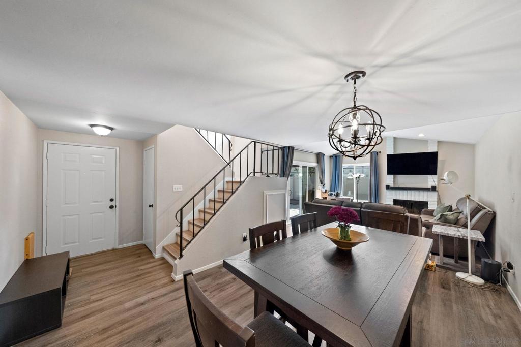 9560 Frank Way, Santee – Where new beginnings take root and lasting memories unfold!! Tucked at the end of a peaceful cul-de-sac, this beautifully updated 3-bedroom, 2.5-bath single-family home offers 1,410 sq. ft. of light-filled living space and a welcoming, open floor plan. Step inside to vaulted living room ceilings, newly installed flooring, and a classic fireplace in the living room that creates a warm, inviting atmosphere. The gourmet kitchen features sleek quartz countertops, stainless steel appliances, and plenty of storage, making it as functional as it is stylish. Upstairs, the bedrooms are bright and airy, with well appointed closet space and thoughtfully designed baths. Outside, enjoy your newly landscaped, gated backyard—a private retreat perfect for relaxing or entertaining. The property is fully gated and positioned near popular shops, restaurants, and conveniences, adding to its exceptional appeal. Located in a desirable community with an in-ground pool, playground, and scenic hiking trails, this home truly has it all—style, comfort, and an unbeatable location. Beautifully complete and waiting to be filled with your life, laughter, and dreams!!