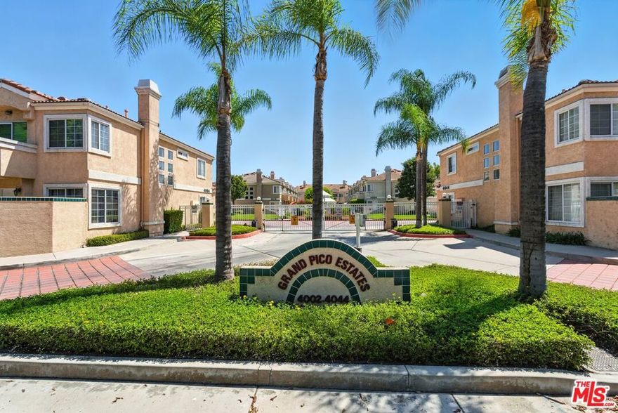 Welcome to Grand Pico Estates, a wonderful family community in the heart of Pico Rivera! This inviting two-story home offers 3 bedrooms and 3 bathrooms in a secure, private gated setting perfect for peace of mind. You'll appreciate the attached two-car garage plus plenty of guest parking for friends and family. The community features a g pool, relaxing spa, and BBQ area, giving you great options for year-round fun and gatherings. Inside, enjoy an open-concept layout with a fireplace, a dining area that flows into a private patio for outdoor play or entertaining. Upstairs, the owner's suite offers a comfortable retreat, featuring a walk-in closet, dual sinks, a full bathroom, and a private balcony. If you're looking for a safe, friendly, and well-maintained community to call home, this is the perfect place for your family.
