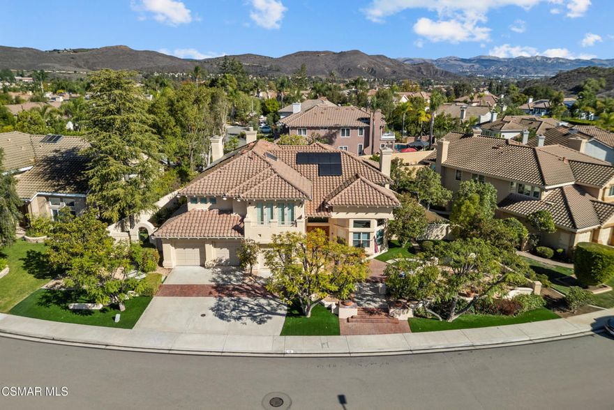 Best value in the gated community of Legacy Estates in Wood Ranch.Priced to sell fast!Incredible opportunity under 366.00 per sq. ft.4 bedrooms 4 bathrooms, office, game room upstairs, family room.4,100 sq. ft. on an large lot over 12,000 sq. ft. with Pool & Spa. Patios and built-in BBQ.Double door entry, dramatic architectural design with 20 + high ceilings, private office, formal living room opens to the formal dinning room with french doors leading to back yard patios, pool and spa.Kitchen opens to family room with updated custom fireplace.Save energy with Solar system fully paid for.Main suite with dual fireplace and sitting area with skylight and balcony to enjoy the view of back yard pool & spa.One bedroom with bathroom downstairs.Recent upgrades in the last two years.Newer double pane widows and sliding doors throughout. Newer paint inside and out, new carpet.Artificial Turf front and back yard, pool and spa redone with new plaster and tile.The kitchen and bathrooms are original but in great condition, original owners have taken very good care of this home.This home is ready for you to come and make it your own.Hurry it will go fast!