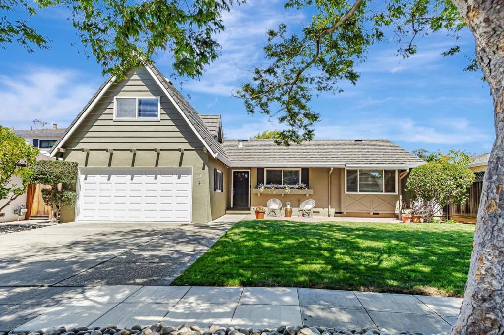 Welcome to this move-in ready 4-bed, 2-bath home located on a wide, tree-lined street in the highly desirable Dry Creek neighborhood. Step inside to find all-new interior paint, newly installed quartz kitchen counters, stainless steel appliances, hardwood & laminate flooring throughout (with tile in the bathrooms and new carpet in 1 bedroom). The flexible floor plan includes a full bathroom on the first floor, a spacious inside laundry/storage room, and a converted garage that offers the perfect space for a home office, gym, or playroom; easily reversible if a traditional garage is preferred.Enjoy the entertainers dream backyard featuring a sparkling pool and spa, both heated with solar and gas, a patio for outdoor dining, and a grassy area for play or relaxation. With great curb appeal, updated finishes, and strong nearby schools, this home offers comfort and convenience in one of the South Bays most sought-after communities. Easy access to Hwy 280 and 85, and central location to choose between downtown Willow Glen, Campbell, Los Gatos and Cambrian, this home combines charm, location, and lifestyle. Just a 5-minute walk to Starbucks and local restaurant. Don't miss your chance to make this beautiful home yours!