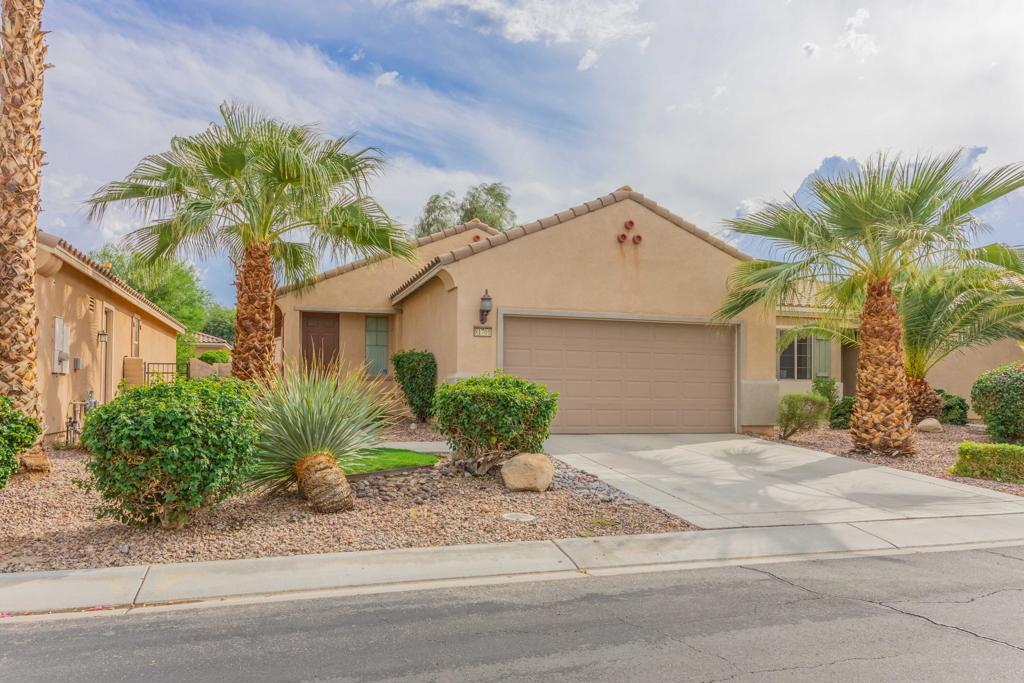 Discover an incredible opportunity in Sun City Shadow Hills! This 2 bedroom, 2 bathroom home with an attached garage offers 1,099 SF of living space and a spacious, low-maintenance desert landscaped backyard. Priced at just $350,000, it's the lowest-priced home of its kind in the community. The home does need new flooring, making it perfect for buyers who want to add their personal touch and build instant equity.Inside, the primary suite features a walk in closet, and private bath with dual vanities, offering both comfort and convenience.Living in Sun City Shadow Hills means enjoying one of the desert's most desirable 55+ active adult communities. Residents have access to two clubhouses, championship golf courses, fitness centers, indoor and outdoor pools, tennis and pickleball courts, walking trails, and on-site dining. A vibrant calendar of clubs, classes, and social events ensures there's always something to do, whether you're looking to stay active, meet new friends, or simply relax in a resort-style setting!
