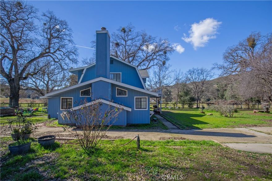 Spectacular oak trees and flat, farmable land make this beautiful 20+/- acre ranch truly unique and suitable for many uses.  You’ll find a 2,100+ sq. ft. home, a barn, a freestanding metal carport, and horse facilities, all in a picturesque private setting.  Bring your animals, or start farming the land.  You could plant a vineyard, orchard, row crops, alfalfa, and more.  The property is also well suited for hunting, trail riding, hiking, and mountain biking.  The water well was recently tested on 1/24/2024 at 32 gallons per minute for four hours.  There is a 5,000 gallon water storage tank near the high point on the property.  There is a seasonal stream that runs through the property.   A few miles away is the public entrance to Santa Margarita Lake which offers boating, fishing, hiking, horseback riding, and camping. A little further down the road is the historic town of Pozo and public access to the Los Padres National Forest and the Pozo-La Panza Off-highway Vehicle (OHV) recreation area. The quaint town of Santa Margarita is approximately 9 miles away, bringing both locals and tourists to the renowned restaurants, markets, wine tasting, and adventure park.  Just a few miles further is the city of San Luis Obispo, a college town with a vast array of services, jobs, and cultural amenities.  At the property there is high-speed WiFi Internet service available – so come live (and work!) surrounded by all the beauty of living in the country.  This sale is subject to Probate Court approval.