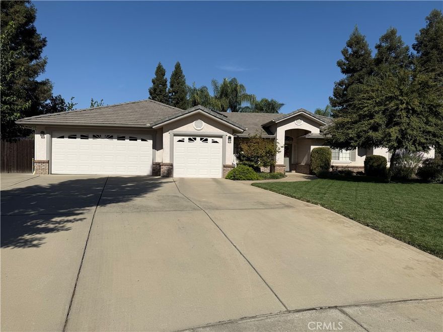 Quality home in excellent condition located in desirable Mansionette area.  Vaulted ceiling, ceiling cutouts, skylight in LR.  Home has two Master Bedrooms, with one currently used as family room but located on opposite side of house with separate access through garage; great for guests or in-laws.  3 of the 4 bedrooms have walk-in closets.  3 fireplaces - living room, master bedroom, and outdoor separate patio area.  Jacuzzi tub with separate shower in master bath.   Kitchen, flooring all remodeled.  Solar owned by seller.  Nice cut-de-sac lot with large backyard, separate patio area with fireplace, shed, fountain in backyard and more.  8 fruit trees of various varieties.  This home is in turn key condition!