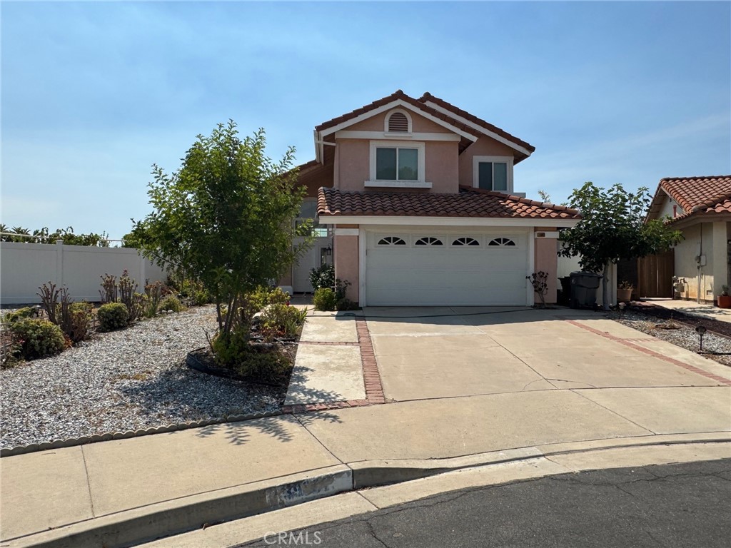 This two-story, 4-bedroom, 2.5-bathroom single-family home is located on a quiet cul-de-sac. The backyard faces north and offers a scenic valley view with no rear neighbors. The home features 1,850 square feet of living space on an 8,276 square foot lot, including both a living room and family room. The home offers energy-efficient windows. A nice vinyl fence partially surrounds the property. A solar system helps reduce electricity costs. The lease includes a Samsung refrigerator in the kitchen and a stand-alone microwave. Second level has carpet and the first floor features tile flooring.