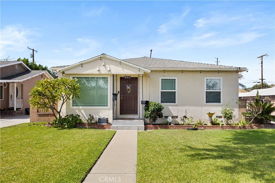 Welcome to North Montebello! This well-maintained home has not been on the market in over 50 years and is ready for its next chapter. Featuring 3 bedrooms and 1 bathroom, the home offers timeless details and thoughtful updates, including newer windows throughout. The spacious living room and formal dining room provide a welcoming flow for gatherings. The kitchen is equipped with a gas cooktop, oven, and a casual dining area, while a large family room with sliding doors to the backyard makes entertaining easy. A second kitchen provides flexibility for multigenerational living. The bathroom features tile walls and flooring with a pedestal sink. Each bedroom is complete with a ceiling fan, and tile flooring runs throughout the home for easy maintenance. Additional highlights include an enclosed patio, a private and spacious backyard with block walls, and a detached garage secured by a wrought iron gate. Excellent location near schools, shopping, and public transportation.  Don't miss out on this lovely home!