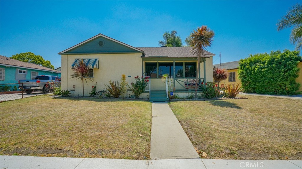 We are pleased to introduce the well-maintained 11608 Lemoli Avenue, a charming and upgraded single-family residence nestled in a quiet Inglewood neighborhood. As you enter, you're welcomed by a cozy and light-filled living room that flows seamlessly into the dining area. The kitchen sits just beyond, in full view from the entrance, creating an open-concept feel that encourages connection and makes entertaining or family time effortless. All bedrooms are located on the left side of the home, offering privacy and separation from the main living space. The kitchen provides direct access to the backyard, and the spacious third bedroom—permitted and expanded by the sellers—also features its own private bathroom and direct backyard access. The home has received extensive upgrades over the years, including a fully remodeled hallway bathroom in 2017, a new roof with reflective plywood for added cooling efficiency, copper plumbing, exterior painting, handrail and security door installations, and stucco and wood repairs—all completed in 2017. A detached one-car garage sits at the rear of the property and offers great ADU potential. The majority of the furniture and items seen in the home—including the washer and dryer—can be included in the sale. Buyer to verify all information. Conveniently located just minutes from SoFi Stadium, YouTube Theater, and the Kia Forum—yet far enough to enjoy peace and privacy—this home is perfectly positioned. It also offers easy access to the 105, 110, and 405 freeways, providing quick connections to surrounding cities, LAX, and the greater Los Angeles area.