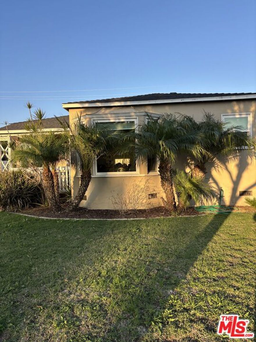 A 1942 charmer with modern upgrades for both kitchen and bathroom.Hardwood floors throughout, recessed lighting, new paint and a nice sized dining room with large picture window. A huge private backyard with Mature Avocado Tree and a Garage converted into Bonus room, with natural morning light, French doors and a window, also power and wifi ready. All appliances included, washer/dryer as well. Off street parking for 1 or 2. Just  half a block to newer eateries, Jersey Mikes, Randys donuts, Chase bank and more at Washington/Sepulveda.