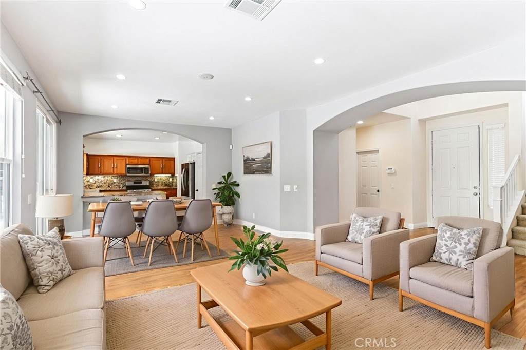 Absolutely stunning and move-in ready, this upgraded 3-bedroom, 2.5-bathroom home with a spacious loft is located in the highly sought-after community of Fair Oaks Ranch. Tucked away on a quiet cul-de-sac, this beautifully maintained property offers a lot of desirable features. Inside, you’ll find upgraded wood-like flooring, tile, and plush carpeting throughout. The light and bright kitchen showcases elegant double bull-nosed granite countertops and stainless steel appliances. The open-concept family room features a welcoming fireplace, creating the perfect space for gatherings with family and friends.
The primary suite is generously sized and includes a large walk-in closet and a spacious en-suite bathroom. The two additional bedrooms offer plenty of space and ample closet storage. Upstairs, the cozy loft provides a versatile area ideal for relaxing, reading, or using as an office. The backyard is perfect for entertaining with a covered custom-built patio awning, recessed lighting, ceiling fan, and a large screen TV (included).
Additional highlights include a full-size, direct-access two-car garage with an epoxy-coated floor. The Fair Oaks Ranch community features exceptional amenities such as a resort-style HOA pool, recreation area, beautiful parks, and a top-rated elementary school Located close to a wide variety of shopping and dining options, with easy access to the 14 freeway for commuters, this home truly offers comfort, style, and convenience.