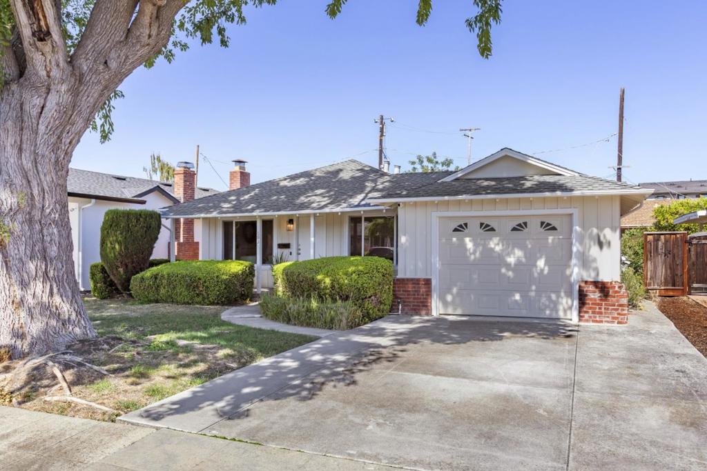 Excellent opportunity to own a SFH in a sought-after central Silicon Valley neighborhood just minutes from downtown Sunnyvale. This bright and updated home offers 3 bedrooms, 1.5 baths, and approx. 1,092 sq. ft. of stylish living. Features include refinished hardwood floors, a spacious living room with fireplace, formal dining, and a beautifully remodeled kitchen with quartz countertops and stainless steel LG appliances. The fully hardscaped backyard is ideal for outdoor living with colorful plantings and room to garden. Additional highlights are all new windows, a Ring doorbell, and an attached 1-car garage. Close to Columbia Park, top tech employers, commute routes, and shopping and dining on vibrant Murphy Ave, this home should not be missed!
