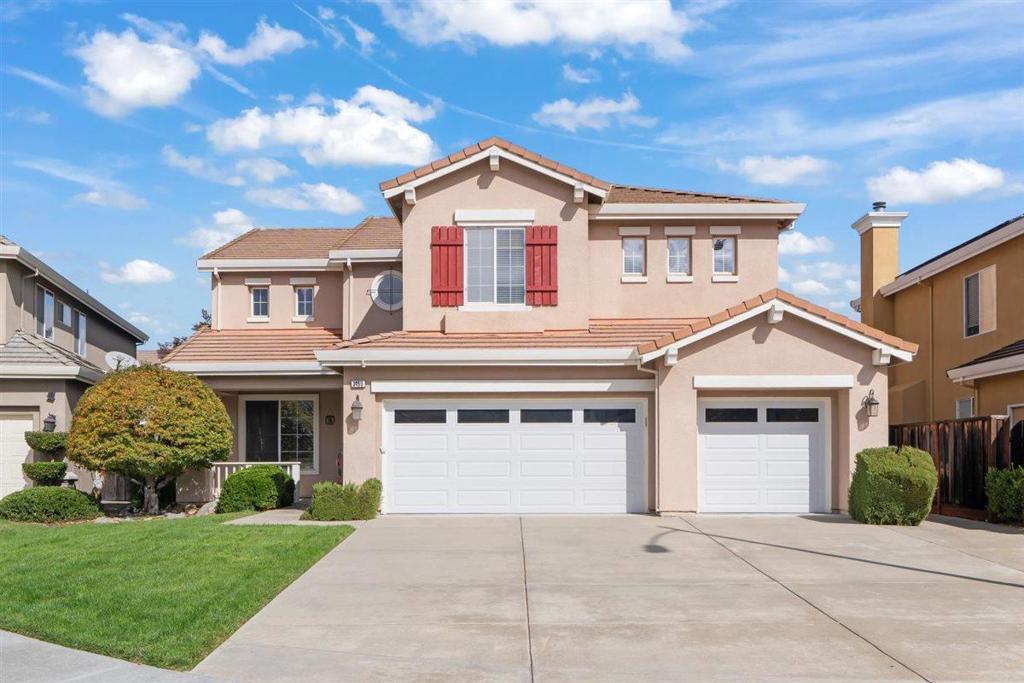 Welcome to 1469 Goshawk Court in the charming city of Gilroy. Located on a quiet cul-de-sac This open concept design creates a seamless flow throughout the main living areas. The heart of the home is an extra-large family room features lovely fireplace and built in bookcases. The residence offers an inviting kitchen that provides ample space for culinary creations. The open concept design connects the kitchen with the family room, perfect for entertaining. In addition Formal Living room and Elegant Dining room.  The home boasts four bedrooms, primary suite with a large walk-in closet and an oversized vanity and bath area. The three full bathrooms features various shower configurations, including stall showers and a shower-tub combo.  The utility room hosts the laundry area, equipped with a washer, dryer and sink.  Located within the coveted Luigi Aprea Elementary School. This property sits on a generous lot  beautifully landscaped and includes a spacious three-car finished garage and built in cabinetry. Extra long driveway, providing a buffer from the street. Central forced air heating and cooling ensure year-round comfort. Don't miss the opportunity to make this exceptional property your new home.