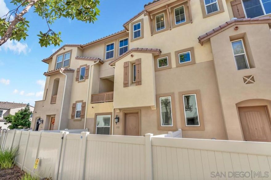 Three story townhome in Esperanza at Vista Del Sur. This stunning 4 Bedroom 3.5-bathroom with bedroom and full bathroom on the first floor.  Spacious 2nd floor open concept floorplan with lots of natural light.  The modern kitchen has stainless steel appliances, granite counters with under mount sink.  Primary bed and bathroom on the 3rd floor with two additional bedrooms and full bath.  Private Balcony and fenced front concrete yard.  family-friendly community offers numerous amenities, including a pool, spa, playgrounds, and BBQ areas. Walking distance to Pacific Gateway Park. with hiking and walking paths, and the local high school and fields. Minutes from Cross Border Xpress and Las Americas Outlets and other shopping destinations.