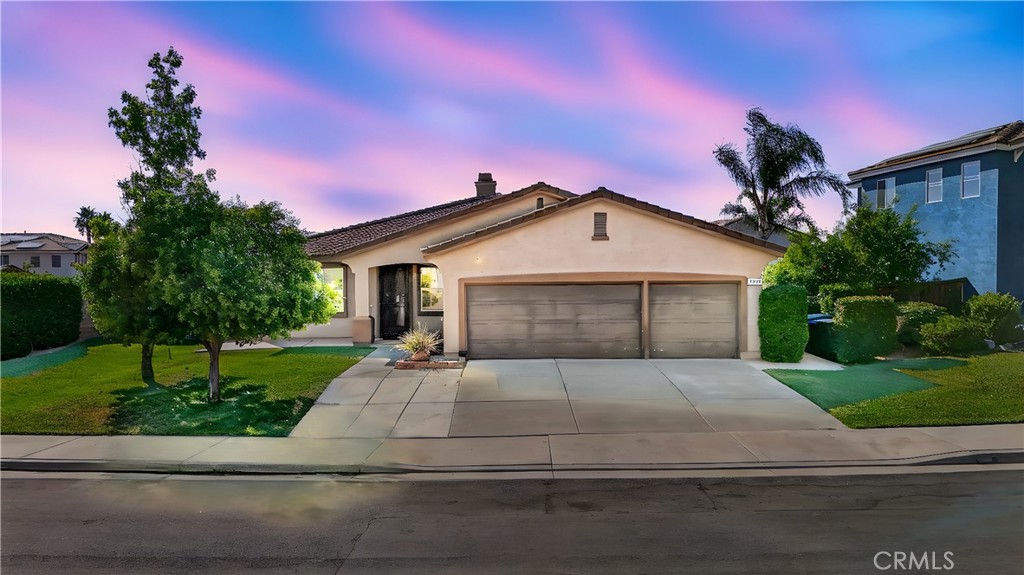 Welcome to your dream home in the desirable 3 Rings Ranch community with no HOA or high taxes! This charming single-story residence offers 4 bedrooms and 2 full bathrooms, combining comfort, style, and ideal indoor-outdoor living. Step inside to discover a bright, open floor plan with abundant natural light flowing through spacious living areas. The well-appointed kitchen features ample cabinetry, modern appliances, and thoughtful layout — perfect for family meals or entertaining friends. The adjoining dining and living spaces offer seamless flow, with easy access to the backyard. The generously sized primary suite provides a tranquil retreat, complete with a private bathroom offering a separate tub and shower and a spacious walk-in closet.. Three additional bedrooms are versatile and bright, ideal for family, guests, or a home office. The second bathroom is conveniently located to serve both the communal areas and extra bedrooms. Outside, the backyard offers a peaceful setting for outdoor entertaining, gardening, or simply relaxing beneath the blue Southern California sky. The single-story design with upgraded Wood style vinyl flooring ensures easy, barrier-free movement throughout. Located in the well-established 3 Rings Ranch neighborhood, you’ll enjoy a sense of community along with proximity to local amenities: schools, parks, shopping, and convenient freeway access about 1 mile to both the 60 & 10. This home is perfect for families or anyone seeking comfort, convenience, and a move-in ready lifestyle in Beaumont. Located on a spacious corner lot, the large side-yard offers potential to park an RV or boat. Make sure not to miss the 3D virtual tour. Call your Realtor today to schedule an appointment to tour this move in ready home before its SOLD!