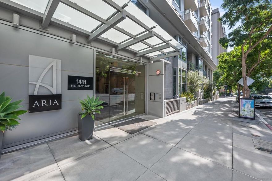 Discover modern urban living at Aria, one of Downtown San Diego’s premier luxury residential communities in the sought-after Cortez Hill neighborhood, offering the perfect blend of contemporary comfort and vibrant city lifestyle; this bright and airy 1-bedroom condo features an open floor plan with engineered flooring, oversized windows that allow natural light to pour in, a modern kitchen with granite countertops, stainless steel appliances, and bar seating, a spacious primary bedroom with excellent closet space, a sleek updated bathroom, a private balcony ideal for enjoying fresh air and urban surroundings, plus the convenience of in-unit laundry, central A/C, and secure gated parking; residents at Aria enjoy upscale amenities including a stunning pool and spa, state-of-the-art fitness center, stylish resident lounge, and secure, controlled building access for peace of mind; positioned in a quieter residential pocket of Downtown San Diego while still steps from the best the city has to offer—walk to Little Italy’s award-winning restaurants and farmers market, the Gaslamp Quarter’s nightlife, Balboa Park’s cultural attractions and scenic trails, the San Diego Zoo, Petco Park, popular coffee shops, craft breweries, the waterfront, and quick transit and freeway access—making everyday living effortless and exciting; ideal for first-time buyers, professionals, downsizers, or anyone seeking move-in-ready luxury in a premier metropolitan location, this exceptional home at Aria delivers the ultimate combination of convenience, style, and the true Downtown San Diego lifestyle!