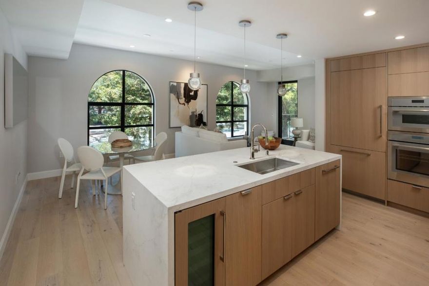 Traditional Parking Spaces in these Brand New Luxury Condos! Experience elevated living in this rare offering at 450 First Street--an exclusive 4-level boutique building with just 27 sophisticated residences. Unit 201 is a beautifully appointed 2-bedroom, 2.5-bath home featuring en-suite bedrooms, a powder room, Thermador appliances, wine refrigerator, custom cabinetry, Bianco Carrara waterfall island, high-end plumbing fixtures, and European oak engineered wood flooring. Enjoy the convenience of two secure parking spaces in a two-level underground garage with Klaus car stackers and EV-ready infrastructure. Residents also have access to a stunning rooftop terrace with lounge seating, firepit, and BBQ---perfect for entertaining. Located in the heart of vibrant downtown Los Altos, just blocks from restaurants, charming parks, boutique shopping, and minutes to major tech campuses. Award-winning Los Altos School District!  A true pied a terre in Silicon Valley!  Don't miss this exceptional opportunity!