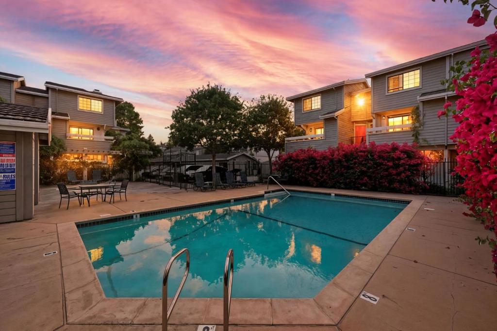 Discover an exceptional opportunity to own in one of San Jose's most desirable neighborhoods with award-winning Cupertino schools at 6944 Chantel Court. Perfect for first-time buyers, down-sizers, or investors, this updated 1-bedroom, 1-bath lower-level condominium combines affordability with modern living. This tastefully updated home features fresh paint, new LVP wide plank flooring throughout, recessed lighting, and a bright open-concept design with a remodeled kitchen offering new appliances, a Kraus sink system, and a bespoke white glass 4-French door refrigerator. An updated bathroom with new quartz counters, soaking tub, newer in-unit washer/dryer, and a private patio with exterior storage enhances everyday convenience. Overlooking the courtyard near the community pool and spa, this residence also includes assigned covered parking and HOA-covered water, garbage, and cable for added value. Ideally located near Apple, Google, Nvidia, Meta, and major freeways, with easy access to shopping, dining, and local parks, this home offers an affordable entry into Silicon Valley living without compromise.