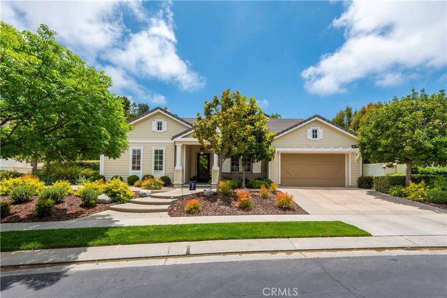 The Oaks of Calabasas! This designer sharp, and rarely available single story home has been beautifully upgraded throughout. The home merges classic elegance with chic California style. Highlights include a gorgeous newer chef's kitchen featuring an expansive entertainer's island with countertop seating, plus an adjoining breakfast area. all flowing seamlessly into generous family room that opens to the beautifully landscaped rear grounds, plus there is a spacious living & dining room combination for casual entertaining. The primary suite is spacious and features a deluxe, all stone bath with dual vanities and oversize walk-in custom closets. There is also a bonus room that would make a perfect office or gym. The lush grounds include a large, professionally designed patio entertainment area complete with sound system, outdoor kitchen, ceiling fans and T.V. The backyard also offers two nice grassy areas with mature fruit trees, and room for a future pool if desired. Don't miss this rare and truly gorgeous one-story residence.