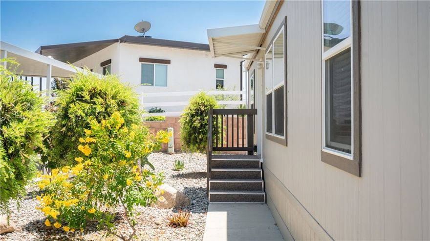 Reduced to sell! Welcome to this beautifully kept 3-bedroom, 2-bathroom manufactured home in the highly desirable Las Palomas Estates — a private, secluded family community nestled atop its very own mesa. 

This spacious home offers off-street parking and access to resort-style amenities including a sparkling pool and spa, large clubhouse with billiards/game room, dog park, and two newly proposed parks. The neighborhood is surrounded by breathtaking views of Galena Peak and Mt. San Gorgonio, with stunning sunsets and scenic overlooks of Live Oak Canyon and the Cienega Canyon Preserve.

Las Palomas Estates is ideally located on the borderline of Riverside and San Bernardino Counties, just west of the 10 Freeway for easy access to surrounding areas. Enjoy nearby attractions such as the Oak Glen Nature Preserve, Yucaipa Regional Park Lake, Morongo Golf Club, Live Oak Canyon Farm Park, and Sun Lakes Country Club.

Situated in the rapidly growing city of Calimesa, this community offers a peaceful lifestyle with modern conveniences close by.

Don’t miss your chance to live in this incredible location — Motivated Seller -  bring your offers today!