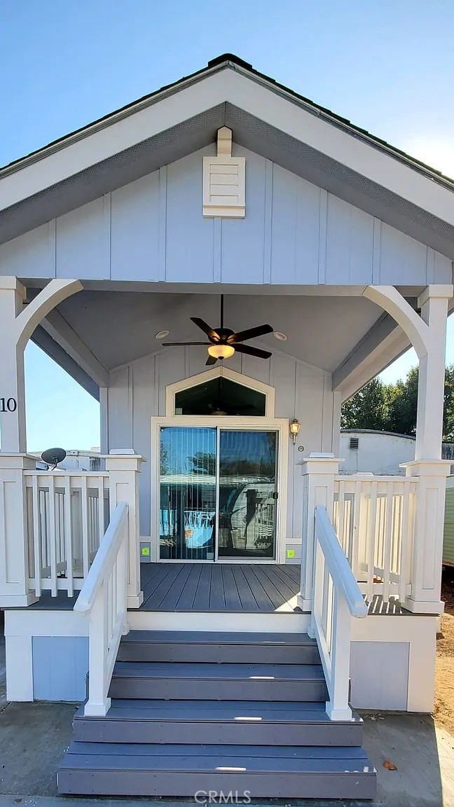 400sqft model with loft, 1 bedroom 1full bath, farmhouse kitchen sink, room for storage shed.
200 sq ft loft w two closets,
Built in cabinets & Large mirrored closet in bedroom,
Vaulted ceiling,
AC unit,
Forced air heater,
Farmhouse sink,
Washer/dryer,
Stove/microwave,
Large fenced in yard,
Large covered porch,
3 parking spots,
Corner lot next to creek & trees.
All age Community, pets ok, Space rent $800.00 per month. Short distance to downtown San Luis Obispo .