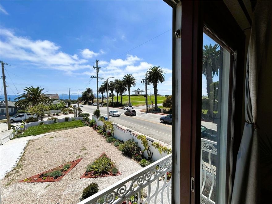 Rare investment opportunity in Point Fermin. Fully restored 1928 Mediterranean duplex on a 6,400 sq ft street-to-alley lot with LAR2 zoning and ADU potential (buyer to verify). Delivered vacant, this property is ideal for strong rental income, owner-user, or future development. Upper unit (3622) offers 3 bedrooms, 1 bath plus office/flex space, remodeled quartz kitchen, updated flooring, indoor laundry, balcony, and garage. Lower unit features 2 bedrooms, 1 bath, remodeled kitchen, direct yard access, and garage. Recent upgrades include electrical, plumbing, and foundation improvements. Prime corner lot with unobstructed views of the Korean Bell and Catalina Island ensures long-term tenant appeal. Two garages plus driveway parking. Conveniently located near Point Fermin Park, Cabrillo Beach, Paseo Del Mar, and the upcoming West Harbor waterfront development.