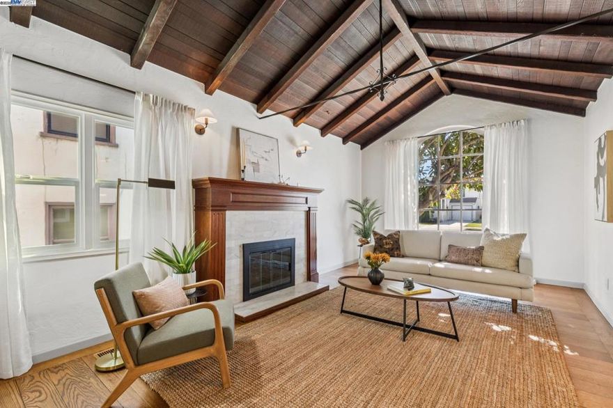 2829 Otis is a tastefully updated Mediterranean Split-level Bungalow located in the coveted East End of Alameda just a ½ block from Otis Elementary School. Built in 1930, this 3 bedroom, 2 bath 1869 sqft. home possesses the ideal blend of Vintage Charm and modern updates. Lovingly maintained details include:clay tile roof, original hardwood floors, dark wood ceilings, arched windows/doorways, terracotta tile flooring & much more. The Living room with custom marble tiled fireplace and large arched picture window is an inviting area for gatherings and repose. This area flows into the formal Dining Room with more wood ceiling details and stunning chandelier. An updated kitchen with stainless steel appliances has marble tile backsplash and charming eat-in area with original built-in. Upstairs, an updated bath with original tile floors is flanked by 2 spacious, light filled bedrooms each with generous closets. Lower floor: bonus bedroom overlooking the lush backyard, updated full bath, separate office/hangout. The well landscaped, private backyard has ample space for gardening, outdoor dining and relaxation. Newer Electrical. Location is Prime with Top Schools,Downtown Park St. Southshore Ctr., Beach, all closeby. This stunning home is ready for its fortunate, new owners!