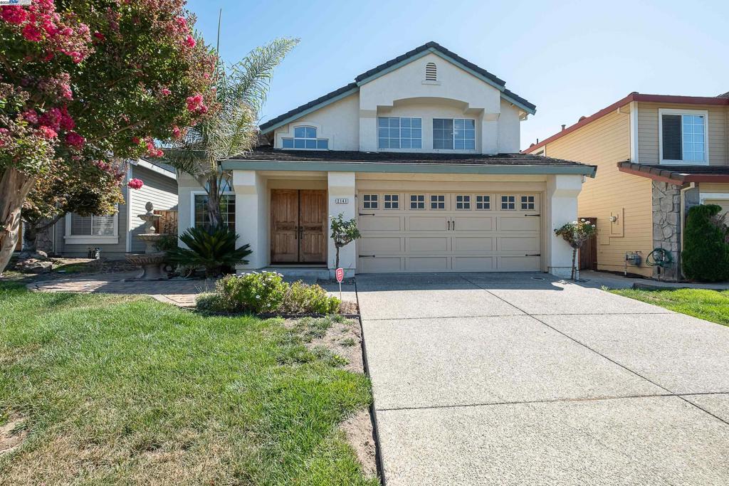 Welcome to this beautifully updated two-story home in San Ramon's desirable Bent Creek community. Featuring 5 bedrooms and 3 full bathrooms across approximately 2,480 square feet, this residence offers a flexible floor plan ideal for multi-generational living or those seeking additional space. The main level includes a bedroom and full bath—perfect for guests or a home office—while the upper level boasts a spacious primary suite and a versatile media room. Recent improvements include a renovated kitchen with updated cabinetry and finishes, modernized bathrooms, and upgraded flooring throughout. Energy efficiency is enhanced with a paid-off solar system, offering long-term savings. Step outside to a landscaped backyard designed for enjoyment, complete with a patio, gazebo, and mature flowerbeds and apple tree . The level lot and low-maintenance yard make it easy to relax or entertain. Located within a well-maintained neighborhood with a low HOA ($13/month), this home is just minutes from top-rated schools, parks, scenic trails, and local amenities. Don't miss this move-in-ready opportunity in one of San Ramon's most sought-after areas