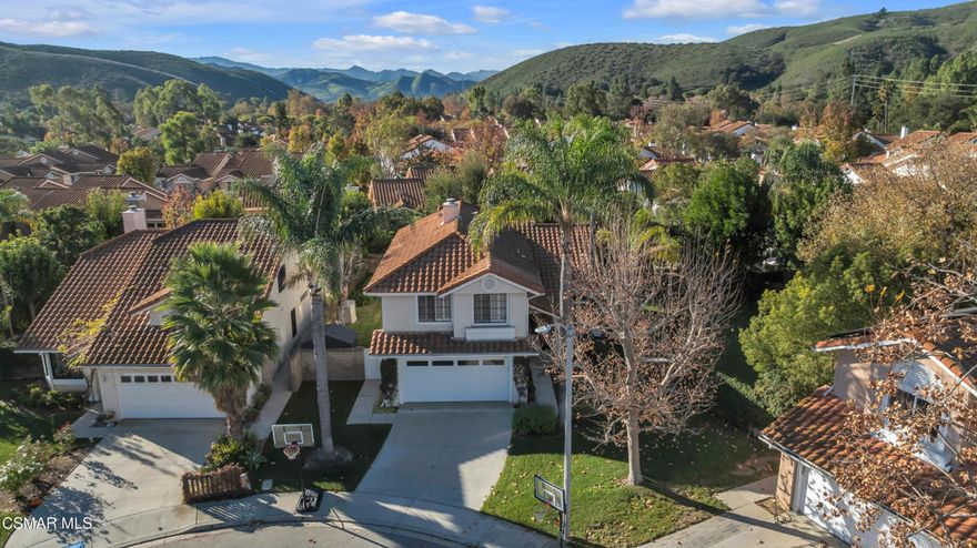 This lovely and spacious home has one of the largest lots in all of Oak Park! Enjoy a vast grassy yard, covered and open patios with built in bbq grill, lovely children's play structure and a spacious side yard too, all located at the end of a quiet cul de sac just steps away from award winning Red Oak Elementary School and Indian Springs Park. Enjoy beautiful wood plank flooring throughout downstairs featuring a formal Living Room and Dining Room adjacent to a lovely family room and kitchen, powder room and interior laundry room.  The family room features an updated fireplace facade, plantation shutters and is open to the kitchen. The kitchen is a cook's dream with granite countertops and stainless steel appliances including wall ovens, gas cooktop, large island and views of the lush backyard. Upstairs has a luxurious primary suite with soaking tub and separate shower, dual vanity and walk in closet. Three secondary bedrooms share a lovely hall bath with dual sink vanity. The attached garage has storage cabinets and the long driveway provides plenty of room for parking or shooting hoops. Neutral paint throughout. Move In Ready. Potential short term lease available, unfurnished.