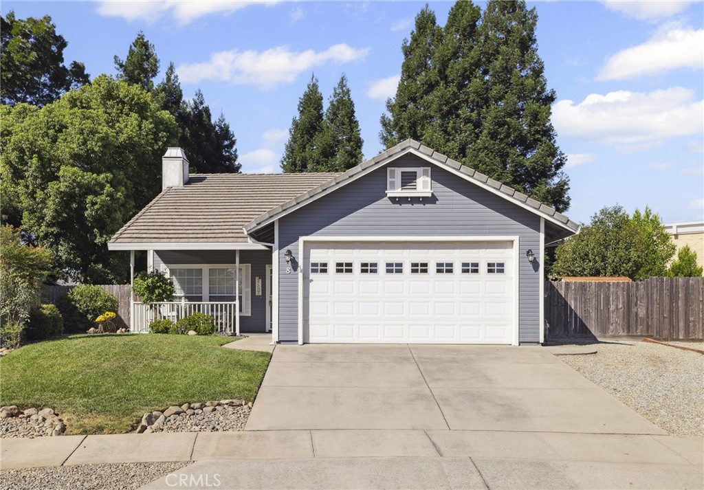 Located at the end of a cul-de-sac on a premium lot with a spacious backyard, this immaculate property is the perfect starter home or a fantastic investment to add to your portfolio. It offers a nice open floor plan with soaring vaulted ceilings, a spacious living room with fireplace, kitchen with abundant storage and counter space, comfortable bedrooms, fresh interior paint and a dedicated indoor laundry room. Outside you will find not only wonderful curb-appeal in the front, but also a beautiful backyard with mature landscaping, soaring redwood trees, and plenty of space to unwind at the end of the day. Whether you are barbequing with friends and family, or simply just relaxing in the shade – you will find plenty of room to do it all. The extra wide driveway area makes it perfect for parking your boat, trailer or RV and the proximity to excellent schools, shopping, restaurants and all of the conveniences that the south Chico area has to offer makes it ideal. This is definitely one you won’t want to miss!