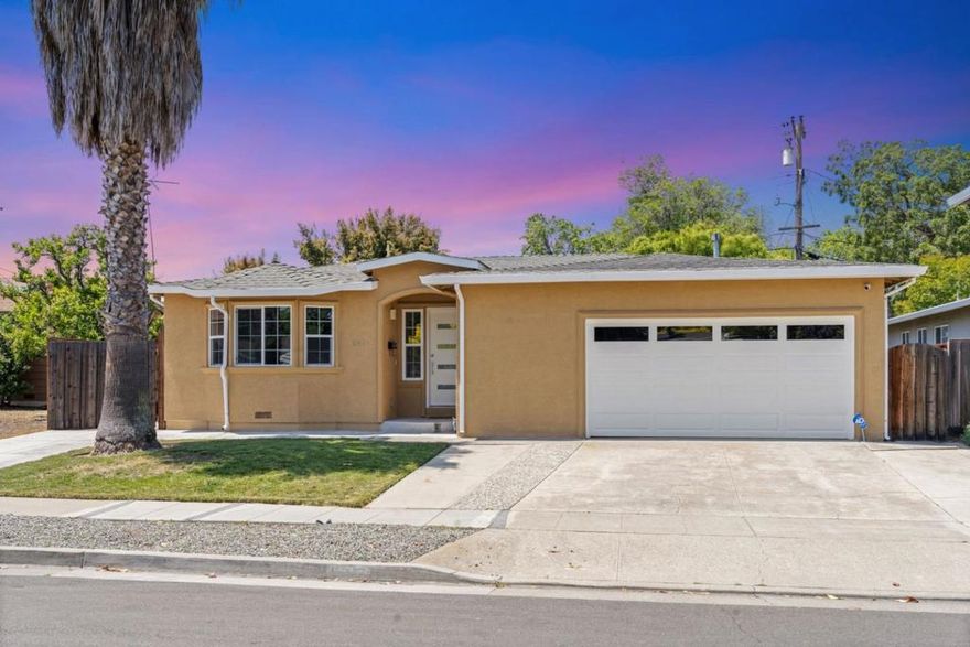 This very spacious 3-bedroom/3-bathroom SFH with almost 1800 sqft of living space is a gem located in the heart of Silicon Valley and ready to move in. The extended 325 sqft sunroom can be used as gym, music room or studio. The huge bright and airy family room is adjacent to the sunroom. Kitchen features a large island with quartz countertops, stainless steel appliances. Living room can be used as an office or additional bedroom. Oversized master bedroom suite with double sink vanity. Engineered hardwood floor throughout, dual pane windows, central AC and 2-car garage with automatic opener. Very conveniently located close to Lawrence Caltrain Station, Costco, freeway 101, etc.