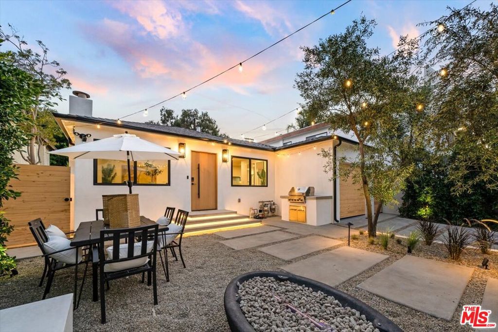 Located on a quiet street in Venice, 1027 Pleasantview is a fully renovated property featuring a 3-bedroom, 2-bathroom main home and a detached guest house (Accessory Living Quarters). Both structures have been completely updated with all-new systems, including a brand-new 4-inch sewer line to the street with multiple cleanouts, a new copper water service line, and full re-piping and drainage in the main home.Electrical has been fully upgraded with all-new wiring, a 200-amp main panel, and a new sub-panel in the guest house. A new 4-ton HVAC system has been installed in the main house, along with a mini-split HVAC system in the guest house. Both homes have new insulation, new dual-pane windows, smooth stucco exterior, new exterior doors, and a brand-new cool roof with updated decking and attic ventilation.Inside, the home features new engineered white oak flooring, custom rift white oak cabinetry, Taj Mahal quartzite countertops, updated tile and fixtures, and all-new appliances. The design includes thoughtful plaster and lime wash finishes, modern lighting, and smart home features like a Ring system and maintained solar power.The outdoor space has also been upgraded with a new Trex deck, built-in BBQ, firepit, new fencing, mature olive trees, ficus hedges, and a motorized driveway gate. The garage has been finished with epoxy floors, baseboards, and connected ducted A/C.This is a rare move-in ready opportunity in Oakwood, one of Venice's most desirable neighborhoodsjust minutes from Abbot Kinney, local shops, and the beach. The high-end finishes allow long-term peace of mind thanks to brand-new infrastructure throughout.