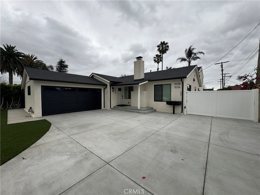Gorgeous Newly Built 2nd Floor ADU! Gated Entrance With 2 Uncovered Parking Spots. Light & Bright Floorplan With Open Floor Concept. Gourmet Cook's Kitchen With A Peninsula With Lots Of Cabinet Space & Counter Tops. Stainless Steel Appliances Included. Refrigerator, Dishwasher, Range, Micro-Hood Complete With Included Washer and Dryer. Large Bedrooms & Spacious Hall Bathroom. Private Primary Bedroom with Large Closet & Large On Suite Bath. New Roof, New HVAC, New Water Heater, New Electrical, New Plumbing, New Windows , LVP Flooring And Solar Panels.