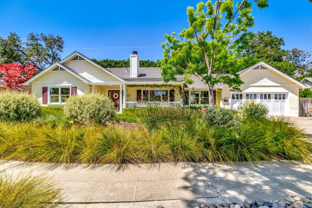 Steeped in Santa Clara Valleys Rich Agricultural History, this elegant single story farmhouse was built on the grounds of a historic orchard and located in one of Sunnyvale's most desirable neighborhoods bordering Los Altos and Cupertino. Enjoy the benefits of your children attending Award Winning Schools, the distinguished West Valley Elementary ~ Cupertino Middle School and Homestead High School are all close by. Enjoy the serenity of magnificent 100 year old oak trees, hear the nourishing and healing sounds of nature as Stevens Creek peacefully meanders past. The luxurious master bedroom and en-suite enjoys a walk-in closet with frosted glass closet doors, Porcelain tile wall expands from shower to free standing soaking tub with a clear glass enclosure, a linear drain and just your size adjustable shower head. Vanity with granite counters, storage cabinet and makeup bench, heated floors Gourmet kitchen highlights custom craftsman cabinets with pull-out drawers and designer hardware, Granite counters with glass tile backsplash, 4-burner gas stove and oven. Offering approximately 2,858 square feet of living space, on a magnificent nature filled 9,604 lot with 5 bedrooms, 3 full size bathrooms, square footage includes in-law/guest suite with private entrance.