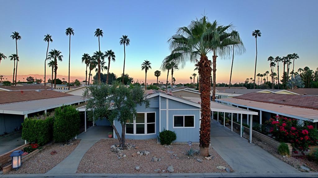 Beautifully Remodeled Home in the Desirable 55+ Suncrest Country Club Resort Community - Palm Desert!Welcome to this stunning triple-wide, 3-bedroom, 2-bathroom home in the highly sought-after Suncrest Country Club, Palm Desert's hidden gem for 55+ resort-style living. Recently remodeled, this home offers a bright, open floor plan that's perfect for entertaining.Enjoy a spacious living room with large picture windows, a formal dining area, and a modern kitchen featuring brand-new countertops, a sleek new sink, updated appliances, and a center island with extra storage. Stylish new lighting and matte black ceiling fans have been installed throughout, along with beautiful new flooring. The large primary bedroom boasts a walk-in closet and a spa-like en-suite bathroom designed for relaxation. You'll also love the convenience of an indoor laundry room, central air and heating, and newly installed energy-efficient windows that bring in plenty of natural light.Step outside to a versatile outdoor space--perfect for hosting brunch and relaxing on the open patio. Convenient parking under the covered patio with a shed for additional storage.Prime location within the community--just a 2-minute walk to one of the pools, tennis, and pickleball courts!Suncrest Country Club offers resort-style amenities including:3 Sparkling Swimming Pools & In-Ground SpasTennis & Pickleball CourtsBeautiful 9-Hole Golf CourseClubhouse with Billiards Room, Library, Cornhole, and tons of Activities!Enjoy a delicious burger or Happy Hour at Jazzy J's Restaurant! Enjoy the great atmosphere, Line Dancing, Live Music & More!Don't miss your chance to be part of this vibrant, active community. Schedule a tour today!