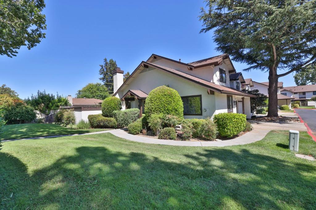 Imagine yourself in the beautiful 3199 Chivas Place: fully updated with wide plank hardwood flooring, stunning kitchen with white cabinets, a private back patio with lush drought resistant landscaping, and all the comforts and conveniences you could need including a newer Bosch dishwasher and water heater both installed in the last year. Your expansive great room including kitchen, living, and dining room flow beautifully to your private outdoor space perfect for entertaining and relaxing. Two generously sized bedrooms with en suite bathrooms are upstairs, one being an expansive primary suite including three large closets, one of which is a walk-in. The downstairs guest room with a full bath is separated from the living space offering your guests privacy, or could be used as a great setup for multi-generational living.This townhome style condo is an end unit with only one shared wall, a two car garage, and two driveway parking spaces, making it like a single family home. The convenient location is near a brand new park, restaurants and grocery stores, Santana Row, the Pruneyard, Downtown Campbell and Westgate Shopping Center, and provides easy access to San Tomas, 280, and 17 making it an ideal home base for anyone looking to live in the Bay Area.