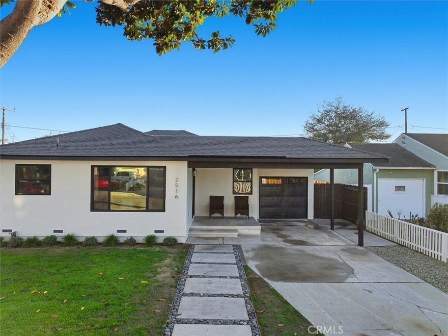 Welcome to 2516 Fisk Lane - a thoughtfully redesigned 4 bedroom, 3 bath home offering modern comfort and quality craftsmanship in one of Redondo Beach's most desirable neighborhoods. Set on a 5,255 sq ft lot along a quiet, tree-lined street, this home blends clean, contemporary upgrades with an easy coastal lifestyle. The full, permitted renovation includes all-new plumbing and electrical, a new electrical panel, new tankless water heater, new HVAC, new windows and doors, new floors and all new light fixtures and appliances. Fresh interior and exterior paint, updated landscaping, front and back sprinklers, a newer roof, a new garage door, and a new west-side fence complete the home's turnkey appeal. Inside, the home features a bright, open feel with two primary suites and custom closets in two of the bedrooms offering both style and function. Located within the top rated Redondo Beach Unified School District, this home is close to beaches, restaurants, shopping, and everyday conveniences. Combining quality upgrades, an ideal location, and a true neighborhood feel, this home is ready for effortless coastal living.