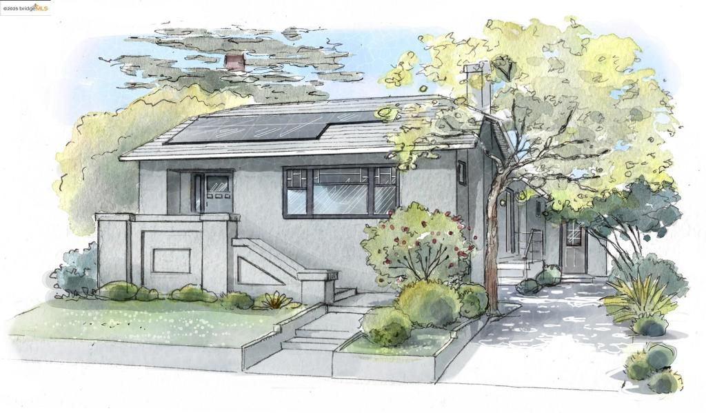 Ideally located near Berkeley’s favorite restaurants, shops, and recreational facilities, this single-level 1920s Craftsman beautifully blends period charm with modern updates. Thoughtful renovations include a serene primary suite, a fully permitted attached ADU completed in 2021 and solar. The welcoming entry opens to a spacious living room with a large picture window and a custom built-in with a gas fireplace in its center. The adjoining dining room is perfect for festive gatherings, while the eat-in kitchen with breakfast nook connects seamlessly to a family room and backyard beyond. The main home offers three bedrooms and two bathrooms, including a private primary suite with French doors to the yard. The attached ADU features its own entrance, a bedroom, bath, laundry, and a stunning great room with vaulted ceilings, skylights, and a full kitchen—ideal for guests, extended family, or rental income. Enjoy effortless indoor-outdoor living with multiple French doors opening to a private backyard oasis complete with hot tub, level turf, and dining area. With an EV charger, solar panels, and an unbeatable location near Monterey Market, Hopkins Street shops, and Solano Avenue, this exceptional Northbrae property offers timeless style, modern comfort, and rare flexibility.