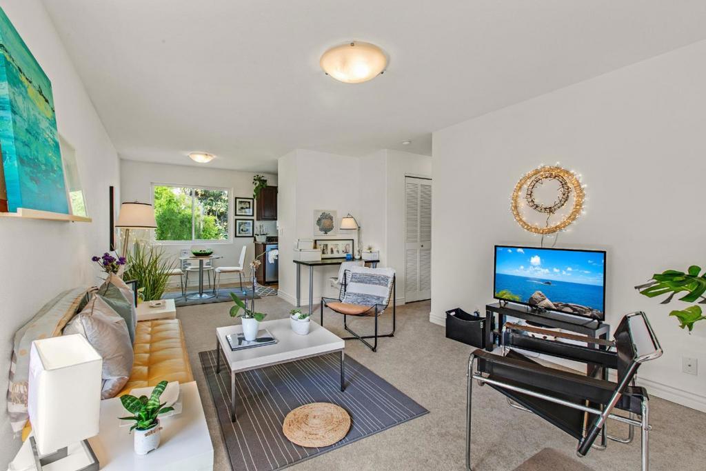 Unit 215 is a wonderful second floor 1bed/1bath end unit condo ready to MOVE-IN NOW and is located at the end of the community's complex providing ample privacy. This quiet upper-corner unit features an open floor plan with brand new carpet, freshly painted walls, tiled kitchen flooring, granite kitchen counter tops, and stainless steel appliances. This home features lots of natural light, updated kitchen and bathroom, lots of storage, private patio, in-unit clothes washer and dryer, heating and AC wall unit. (water utility and garbage covered in owners HOA Fee). The designated carport parking space for the unit is C30. With Almaden Ranch shopping center nearby, this property is close to everything you need: Bass Pro, City Sports Gym, Costco, Walmart, Whole Foods, Trader Joe's, all within walkable distance even no need to drive. Also easy access to the freeways 85 and 87, and nearby schools: Pioneer High School, John Muir Middle School, Reed Elementary. *AVAILABLE TO RENT/MOVE-IN NOW*