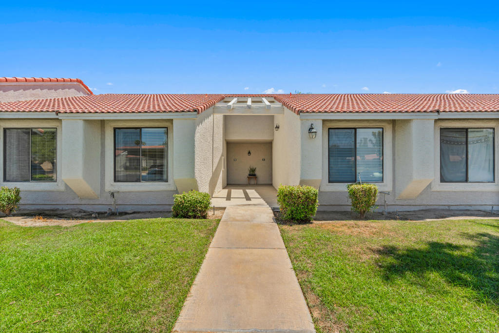 Freshly Painted 2 Bed, 2 Bath Condo with Private Yard in Palm Lake CC - No Upstairs Neighbor!Welcome to this beautifully maintained and freshly painted 2-bedroom, 2-bath condo located in the gated community of Palm Lake Country Club. This ground-level unit offers the added comfort of having no upstairs neighbor and includes its own private yard--a rare feature perfect for outdoor relaxation, entertaining, or pets.Inside, you'll find an open and airy layout filled with natural light, along with in-unit washer and dryer hookups for everyday convenience. The home is move-in ready and ideal as a full-time residence, seasonal getaway, or investment property.Palm Lake CC offers a resort-style lifestyle with amenities that include tennis courts, a community pool and spa, a fitness center, and a clubhouse with banquet facilities. All of this is just a short drive from El Paseo, fine dining, and all major shopping centers. This is desert living at its best.
