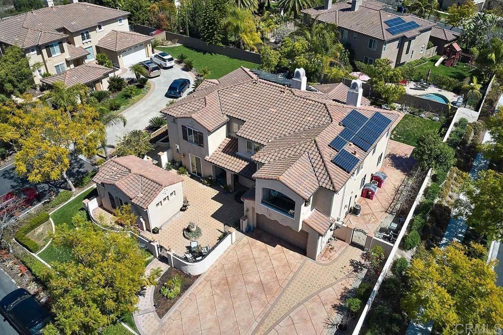 Welcome to this STUNNING EXECUTIVE HOME in the EXCLUSIVE GATED COMMUNITY of Eastlake Vistas. This property FEATURES A SEPARATE CASITA. The 1st floor includes a bedroom and a full bathroom as well as an office. Other features include a gourmet kitchen, formal dining room and living room, a large loft upstairs, 2 fireplaces and solar panels. Enjoy the breathtaking mountain views, the sparkling pool, a beautiful pergola and a large outdoor area perfect for relaxing or entertaining. You’ll love the spacious primary bedroom with a retreat, fireplace, customized oversized walk-in closet and mountain views from the balcony. Upgrades made in 2023 include a large pergola, interior and exterior paint, upgraded pool equipment, landscape, saltwater system for the pool, wood window shutters, updates to the fireplace on the 1st floor, new water heater for the main house and for the casita, office enclosure, upgraded garage door opener, and other items. This property is within close proximity to schools, shopping, community parks, hiking trails, lake, and much more.
