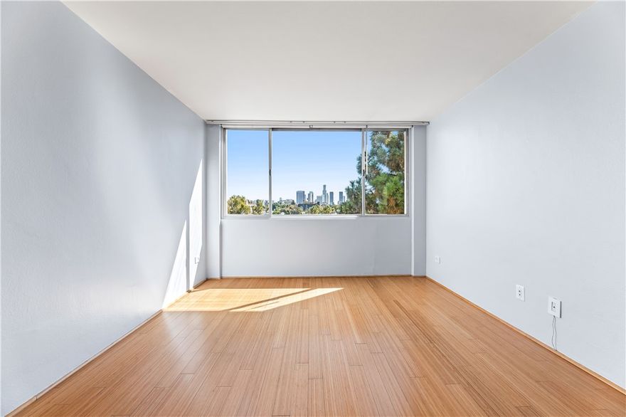 Views, views, views! Perfect for an investors, first-time buyer, or a second home, this remodeled top-floor 1BD/1BA condo at La Fayette Park Towers offers privacy with no neighbors above, and a bright open layout. The modern kitchen features granite countertops, stainless steel appliances, and self-closing cabinets, flowing into a spacious living area with a fireplace and balcony overlooking the lush courtyard and amazing city view. Enjoy resort-style amenities, including a rooftop pool and spa with city views, BBQ area, gym, and sauna. The secure building offers gated parking, one assigned space, on-site management, maintenance staff, and 24-hour security. HOA covers water, gas, and trash. Walk to nearby schools: Lafayette Park Primary Center, Larchmont Charter, and Pilgrim School, or assigned public schools are located within a five-mile radius. The building sits on a quiet, tree-lined street with a friendly community. This prime central location is just minutes from Downtown LA, USC, and Koreatown, offering easy access to everything the city has to offer.