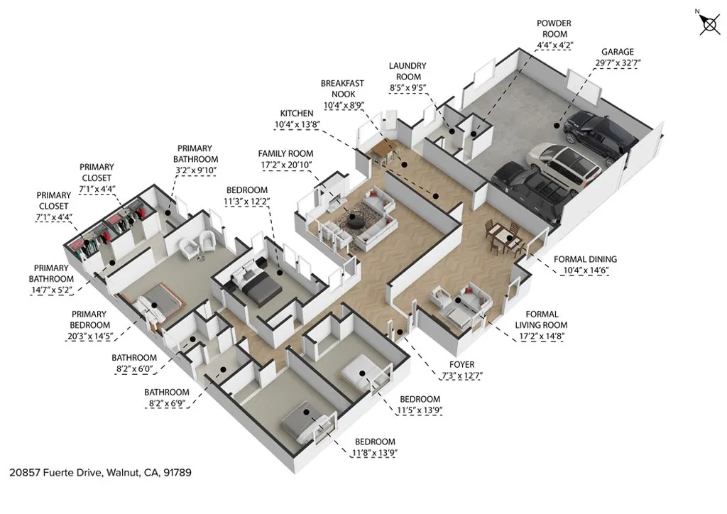 Walnut, California 91789, United States, 4 Bedrooms Bedrooms, ,3 BathroomsBathrooms,Residential,Active,212159