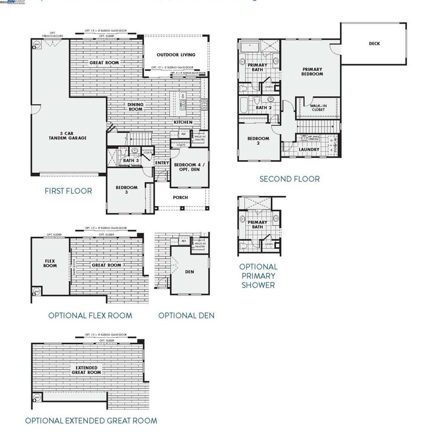 Views abound from both floors of the Indigo plan. Whether from the upstairs deck, just off of the master suite, the covered outdoor living room, or the numerous windows throughout, you can't miss the beauty of waterfront living. This four-bedroom plan has an optional den for those working from home and the main floor flows effortlessly from the kitchen, to the dining room, to the great room. There is also plenty of storage with the walk-in pantry and under stair closet. Upstairs both bathrooms feature dual sinks and the upstairs laundry room with optional sink means fewer trips up and down stairs.  Photos to come.