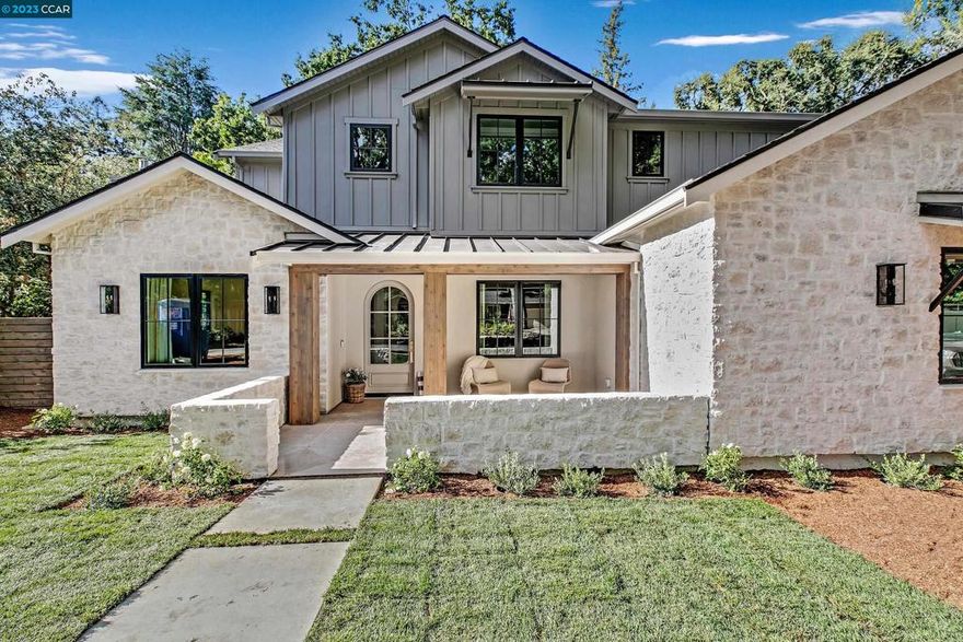 Welcome to this recently constructed single-family home by Barale Builders nestled in the highly sought after Westside neighborhood, close to charming Downtown Danville’s shopping and restaurants. This fully custom home, built together with premier interior design firm, Eye for Pretty, offers spacious and stunning rooms for elegant entertaining and casual living. Thoughtfully designed with bespoke finishes, custom cabinetry, designer lighting, and Brizo bath and plumbing fixtures throughout. A beautiful and contemporary kitchen, replete with high-end appliances and marble countertops, opens to an expansive family room. The dining room, furnished with a built-in bar, connects to the butler’s pantry with ample, back-kitchen and pantry storage. The private primary suite features a gas burning fireplace, direct backyard access, two walk-in closets and beautiful marble bathroom finishes. The convenient downstairs guest bedroom and additional four bedrooms all offer en-suite bathrooms. An upstairs family room provides additional and flexible bonus space. Generous storage throughout include a mudroom, upstairs and downstairs laundry rooms, and two attached garages. Step out from the family room onto a large covered porch to enjoy California indoor/outdoor gatherings and space for a pool