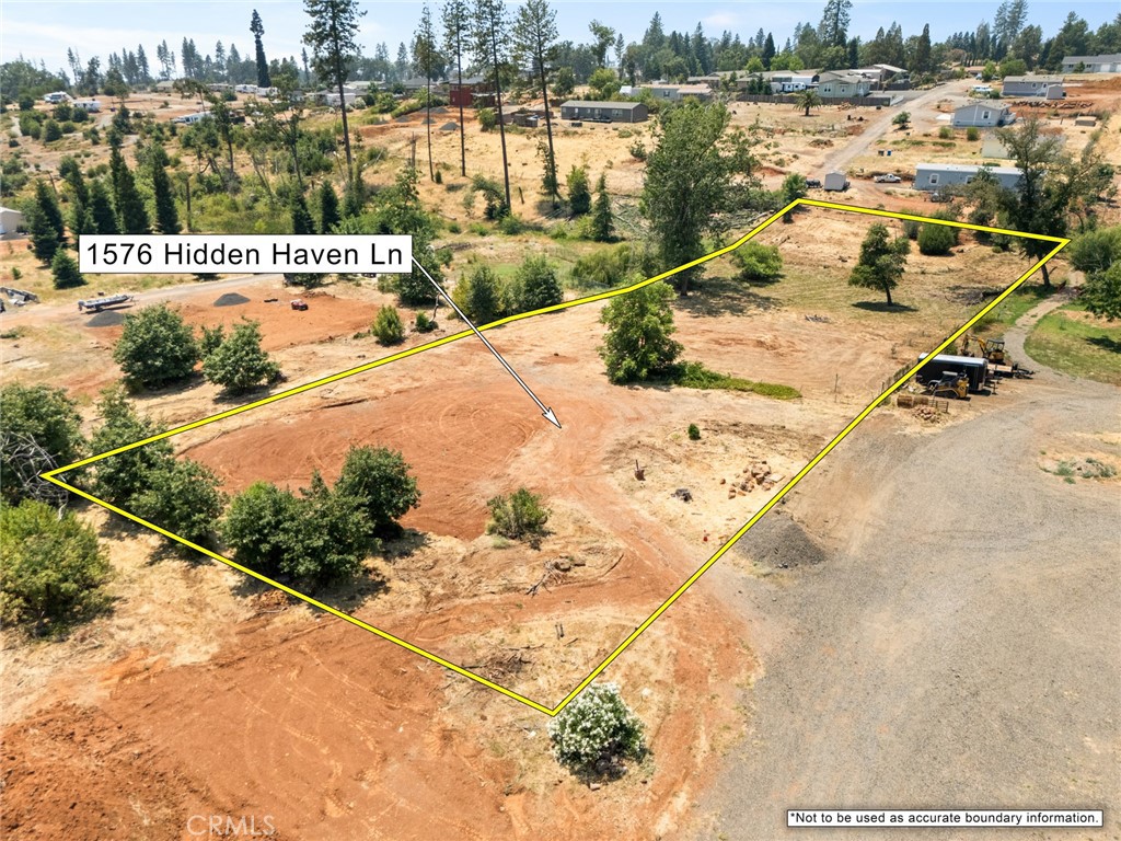 This large lot of 1.32 acres is ready for your vision! Cleared and ready for development, the property offers ample space to build a custom home, add outbuildings, or create the perfect outdoor retreat. Located in at the end of a private cul-de-sac in a peaceful area with easy access to local amenities, this is a rare opportunity to secure a spacious parcel with endless potential. Utilities nearby, PID in place and septic system (condition currently unknown) This lot previously had a 2 bedroom 2 bath 1,606 sq ft home as well as a horse stall. Come on by and see the potential dream home this property can offer! The lot next door is also for sale separately 1588 Hidden Haven Ln- .27 acres for $15,000, so combined you could have total 1.59 acres of space to build your dream sanctuary. See MLS #SN25154780