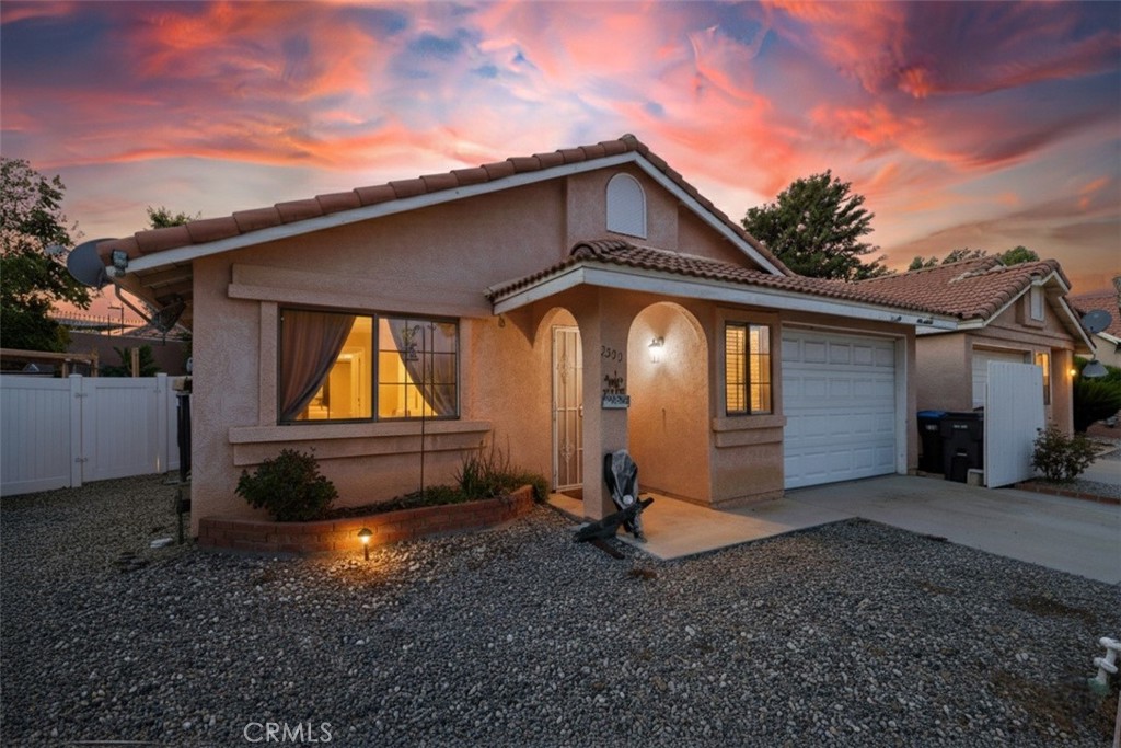 Charming move-in ready home located on a quiet cul-de-sac in the 55+ community of Valle Hermosa. Built in 1989, this single-story detached home features 2 bedrooms, 2 bathrooms, and sits on a generous lot—perfect for enjoying the Southern California lifestyle. Step inside to an inviting open floor plan with a spacious living room featuring vaulted ceilings that create a bright and airy feel. The recently updated kitchen includes modern finishes and easy access to the indoor laundry area and large backyard, ideal for entertaining or relaxing under the covered patio. The primary suite offers vaulted ceilings, dual sinks, and direct access to the backyard, while the secondary bedroom and full hall bath provide comfort for guests. The single-car garage features a roll-up door and automatic opener for convenience. This well-maintained and affordable home offers low taxes and a low annual HOA, making it a great choice for those seeking comfort and value. Located close to golf courses, community parks, shopping, freeways, and all major amenities, you’ll love the easy, carefree lifestyle Valle Hermosa has to offer.