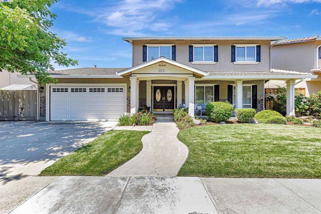 Welcome to this East Facing 4-bed, 2.5-bath located in Pleasanton's highly sought after Birdland neighborhood. Offering 2,106 ft². of expertly renovated living space, this home has been transformed with no detail overlooked and no expense spared. Bright, well thought out layout features high ceilings, luxury vinyl plank flooring, stacked stone gas fireplace and many more custom touches throughout. The chef’s kitchen is a true showpiece, showcasing a 36-inch commercial-grade gas range, premium quartz countertops, tile backsplash, walk in pantry and custom cabinetry. Oversized family room with many windows and living room with skylights create a warm and elegant atmosphere. Formal dining room with French doors lead you to your own private oasis ideal for relaxing or entertaining with in-ground pool, tiered deck, gazebo and spa. Upstairs four bedrooms & two spa like baths await. The expansive owner suite with dual vanities oversize shower and large closets are perfect for unwinding after a long day. Fully owned 6.1kW solar system adds energy efficiency and long-term savings. Walking distance to desirable top-rated Pleasanton schools, Parks, resturaunts, shops and minutes to downtown Pleasanton. Quick and easy access to Hwy 580, 680, and 84. Don't miss your chance to live the dream.