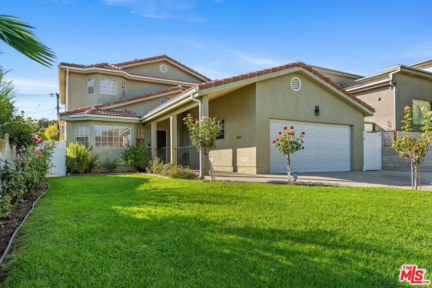 Welcome to 807 E Orange Grove, a beautifully touched-up 3-bedroom, 3-bathroom home offering nearly 2,900 sq ft of living space in the heart of Burbank. Just moments from Warner Bros. Studios, Walt Disney Studios, top shopping and dining, and located within the award-winning Burbank School District, this residence perfectly blends comfort, style, and convenience. Inside, refinished hardwood floors throughout create a warm, move-in ready atmosphere. The home features two spacious living areas perfect for everyday living or gathering with loved ones. Imagine cozy evenings by the fireplace during the holidays or enjoying movie nights with plenty of room to spread out. A formal dining room sets the stage for memorable dinner parties and hosting guests in style. Upstairs, the expansive primary suite is a true retreat, complete with a generous walk-in closet, spa-inspired bathroom, and private balcony with a refreshing view. Two additional bright, airy bedrooms with ample closet space provide comfort for family or guests. The outdoor spaces are equally inviting, with a covered patio ideal for entertaining, a BBQ for weekend cookouts, and a bonus enclosure for added storage and utility. A 2-car side-by-side garage with direct access and in-home laundry add to the everyday convenience. This home truly offers the space, function, and charm to live, work, and entertain with ease in one of Burbank's most desirable locations.