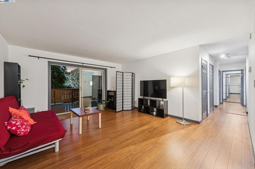 Step into luxury and the best of Alameda’s beachside living with this fully renovated Park Webster condo. Every detail has been reimagined—high-quality bamboo wood floors, fresh paint, custom organizational closets, and spa-inspired bathrooms that feel like a retreat. With 2 bedrooms and 2 bathrooms, the home offers a sleek, modern design and a seamless flow. The living room extends to a spacious tile-covered patio, perfect for morning coffee, sunset dining, or entertaining outdoors. The kitchen shines with warm wooden cabinetry, granite countertops, subway tile backsplash, and stainless steel appliances. Retreat to your private suite with a rainfall shower or soak in the spa-like tub after a day at the beach. Community amenities elevate the lifestyle with a clubhouse, gym, sauna, storage, assigned parking, and on-site laundry. Just one block from Crab Cove and moments from shoreline trails, Crown Memorial State Beach, Webster Street dining, and the SF Ferry, this home delivers both modern comfort and the true Alameda beach lifestyle.
